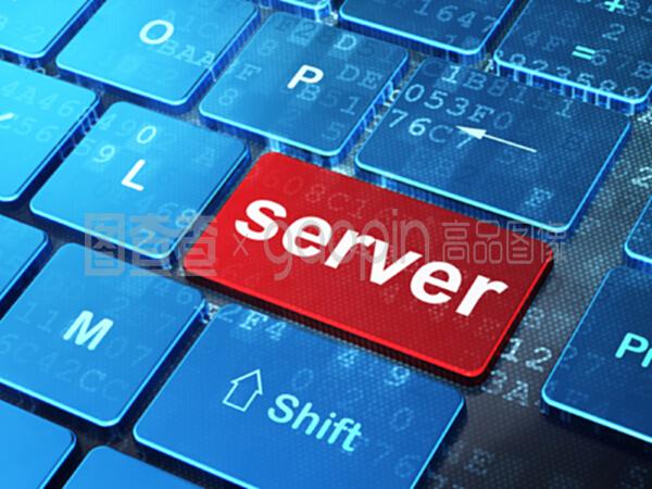 電腦鍵盤背景下的網頁開發(fā)概念伺服器